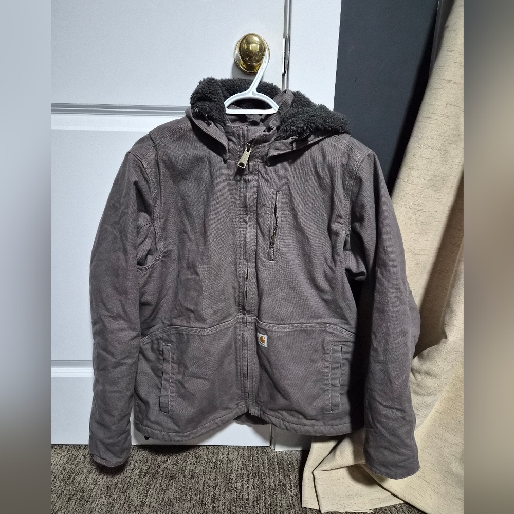 Carhartt Charcoal Utility Jacket with Hood